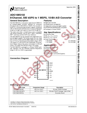 ADC108S102CIMT/NOPB datasheet  